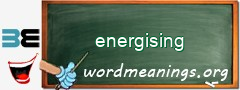 WordMeaning blackboard for energising